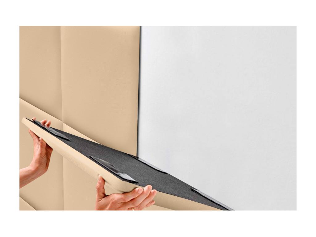 Letto in similpelle beige