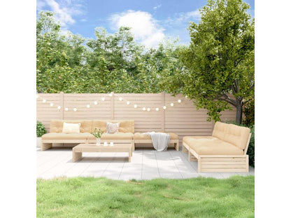 Set di mobili da esterno in legno massello marrone