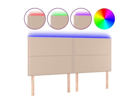 Letto in similpelle marrone, 200 x 5 x 118 cm