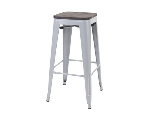 Sedia in metallo grigio, 42 x 42 x 76 cm