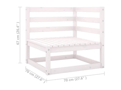 Set di mobili da esterno in legno di pino bianco