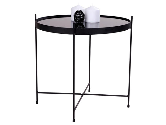 Tavolino da caffè in vetro nero
