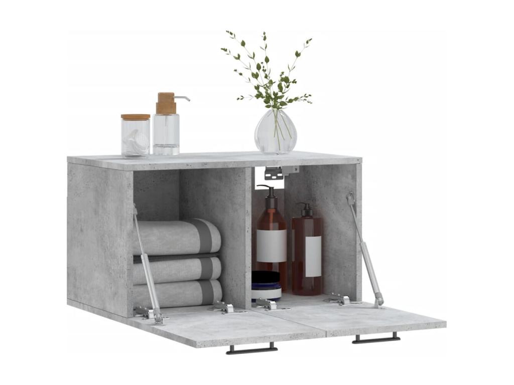 Armadio in legno ingegnerizzato grigio, 60 x 36,5 x 35 cm