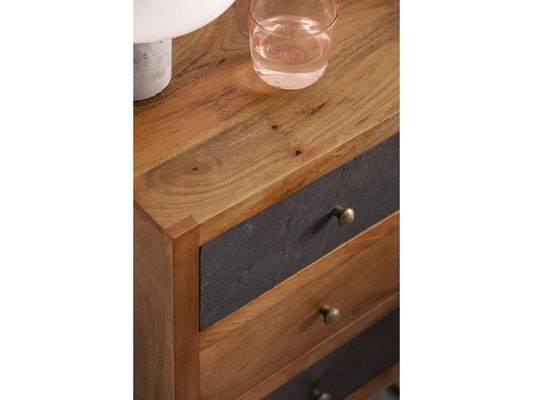 Tavolo in legno massello naturale, 40 x 60 x 30 cm