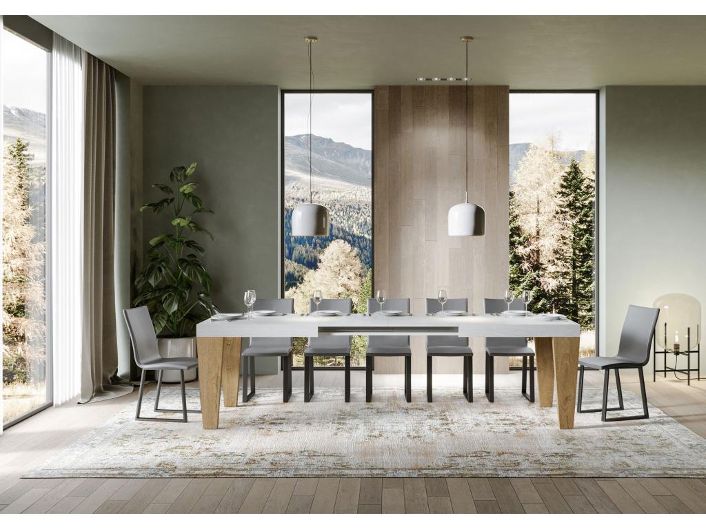 Tavolo in legno di quercia bianca, 90 x 160 cm