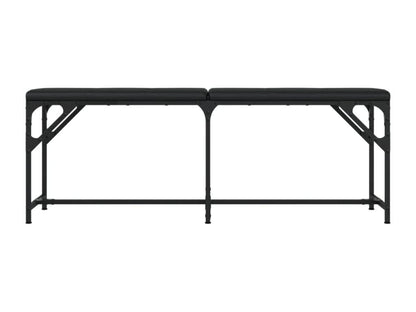 Panca in similpelle nera, 124 x 32 x 45 cm