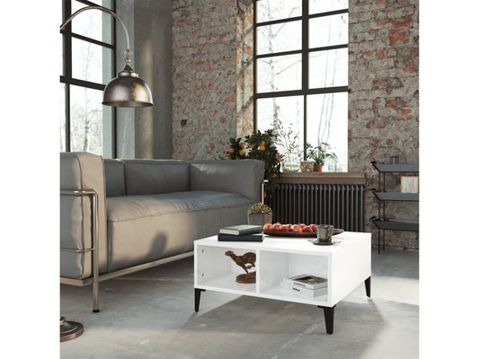 Tavolino da caffè bianco, 60 x 60 x 30 cm