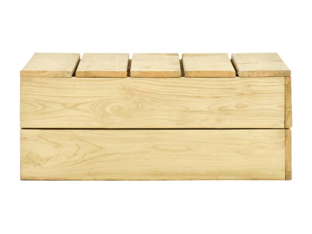 Tavolo in legno di pino marrone, 75 x 75 x 31 cm