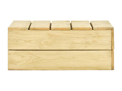 Tavolo in legno di pino marrone, 75 x 75 x 31 cm