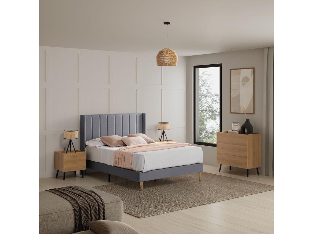 Struttura letto antracite, 90 x 190 cm