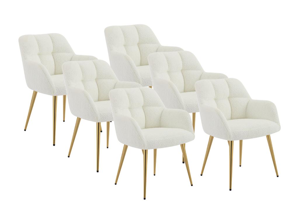 Mobili per la casa in tessuto bouclé bianco