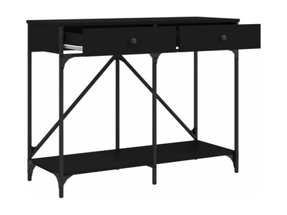 Tavolo in legno ingegnerizzato nero, 100 x 39 x 78,5 cm