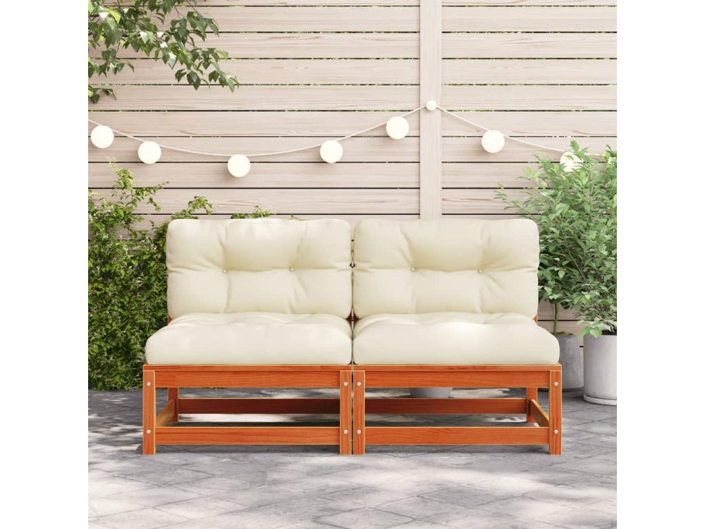 Divano in legno di pino marrone