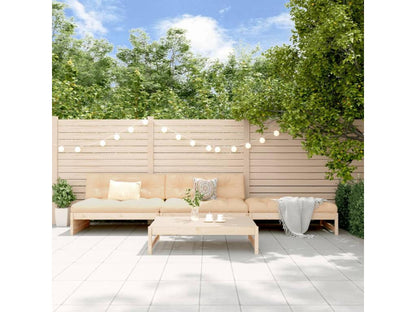 Set di mobili da esterno in legno massello naturale