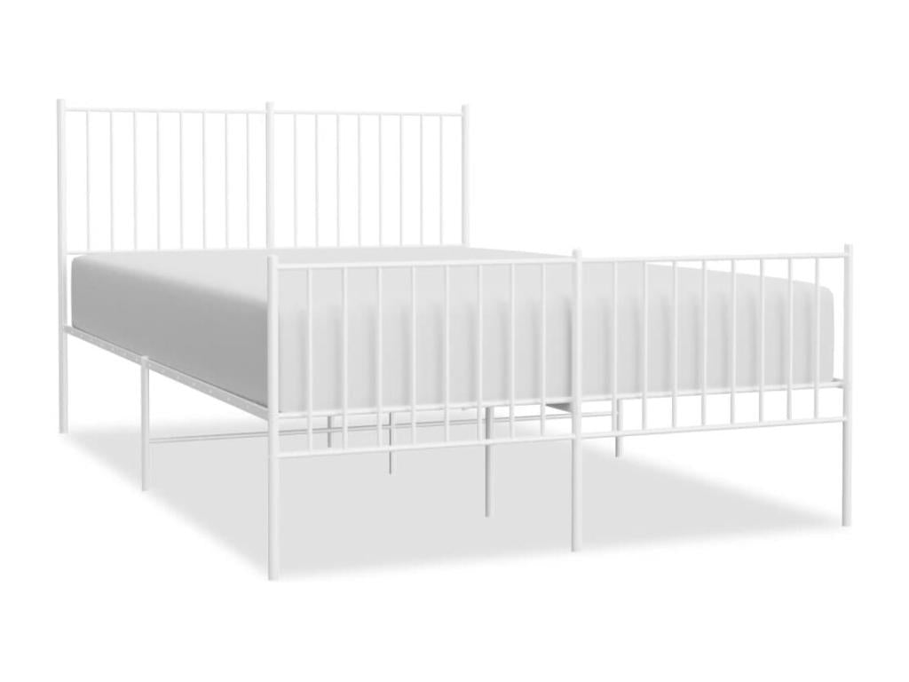 Struttura letto in metallo bianco, 140 x 200 cm
