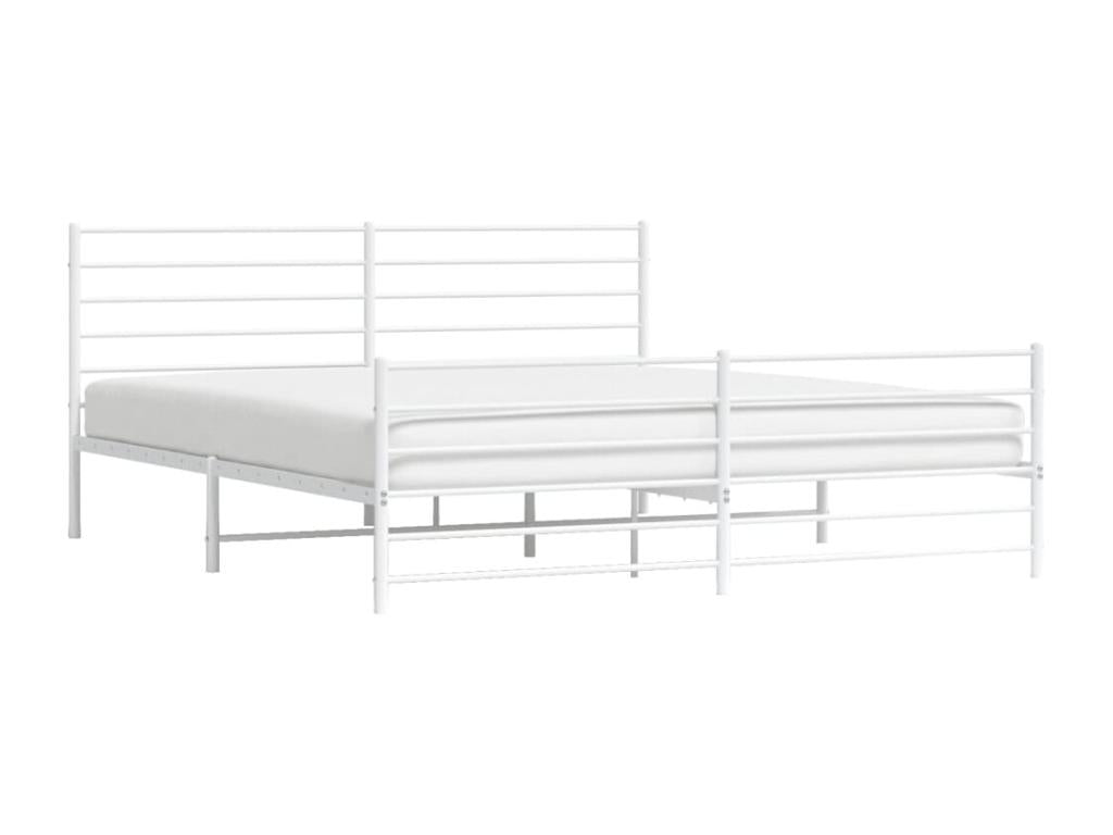 Struttura letto in metallo bianco, 200 x 200 cm