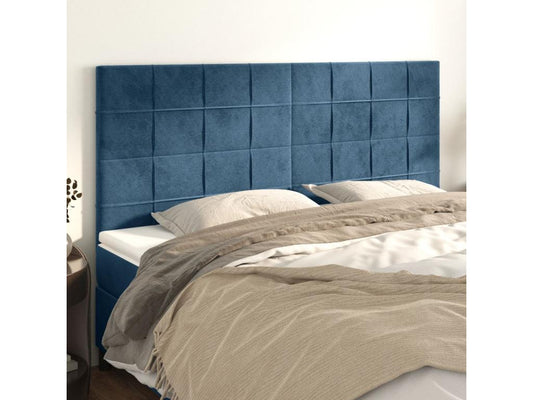 Letto in velluto blu, 100 x 5 x 78 cm