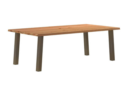 Tavolo da pranzo in legno di quercia marrone