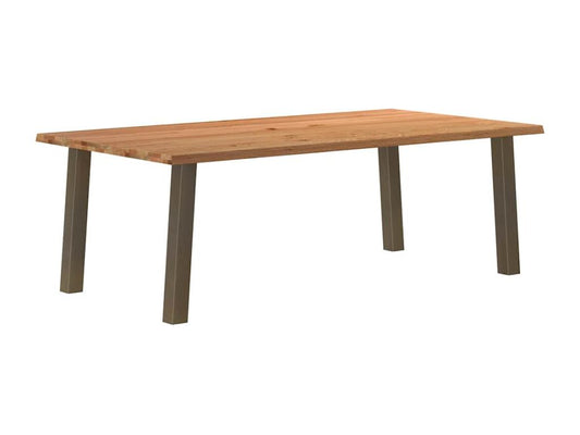 Tavolo da pranzo in legno di quercia marrone