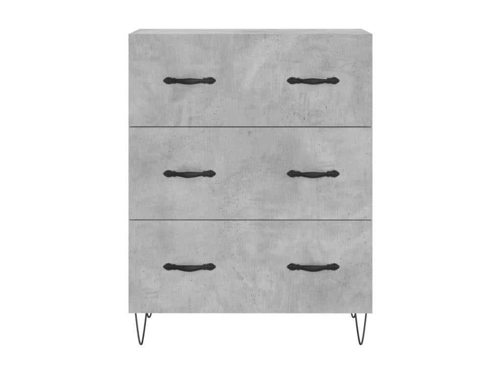 Credenza in legno ingegnerizzato grigio, 69,5 x 34 x 90 cm