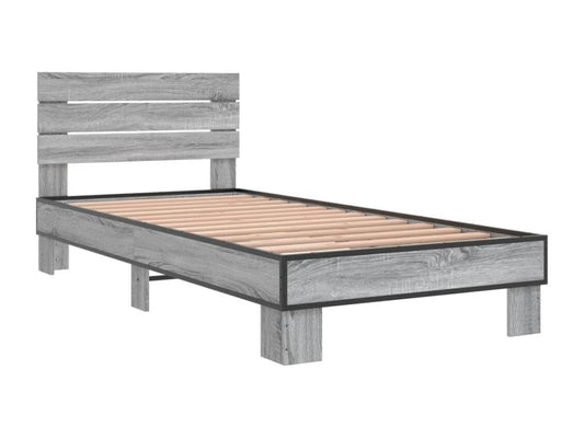 Struttura letto in legno ingegnerizzato grigio, 100 x 200 cm