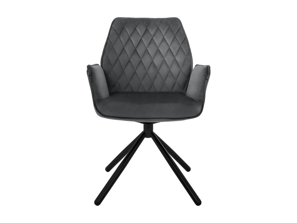 Sedia in velluto antracite