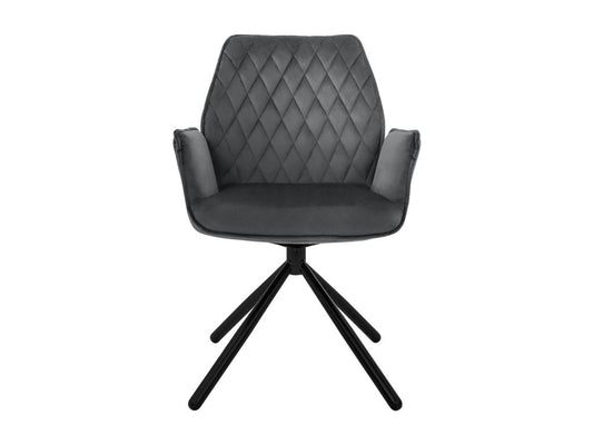 Sedia in velluto antracite