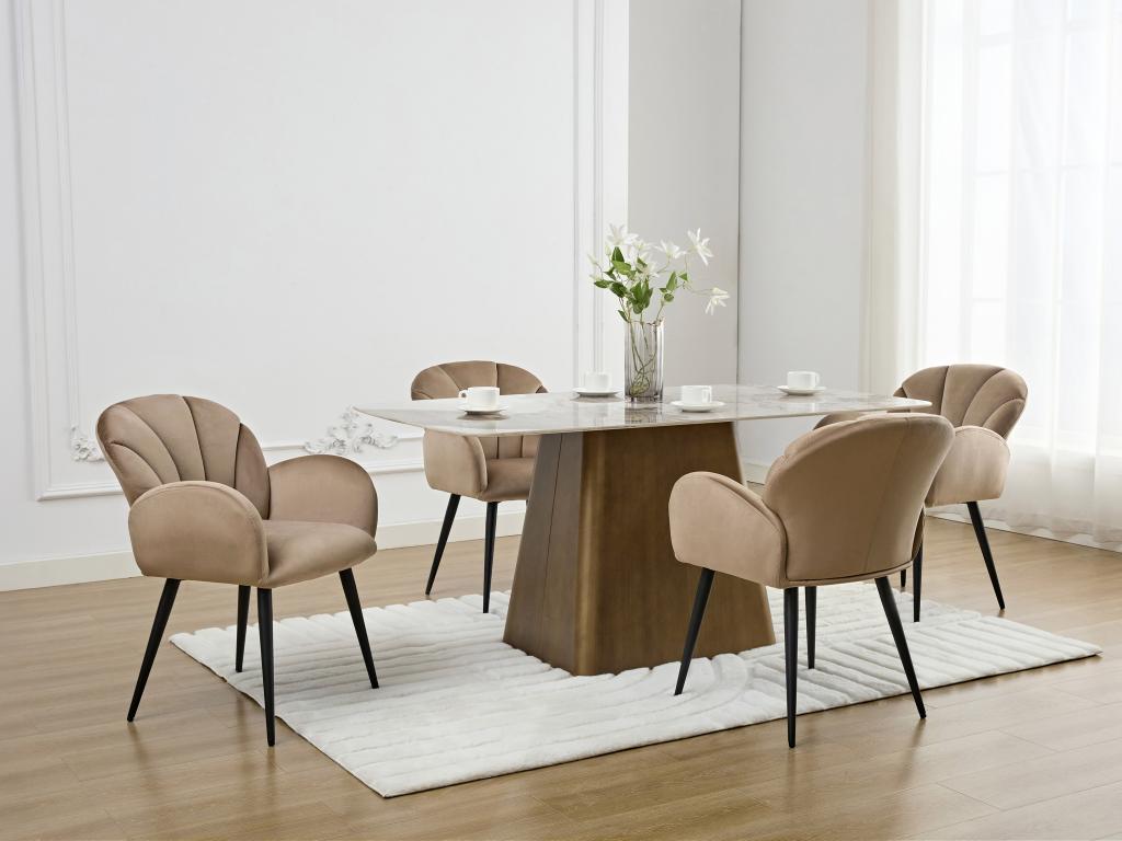 Mobili per la casa in velluto beige