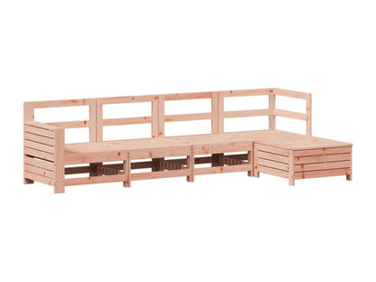 Set di mobili da esterno in legno massello marrone