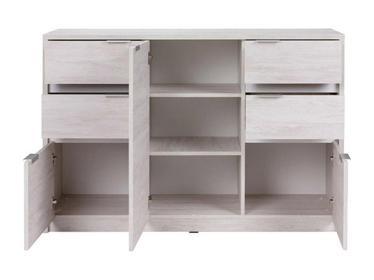 Cassettiera in legno di rovere marrone, 90 x 135 cm