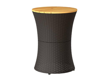 Tavolino laterale in legno massello nero