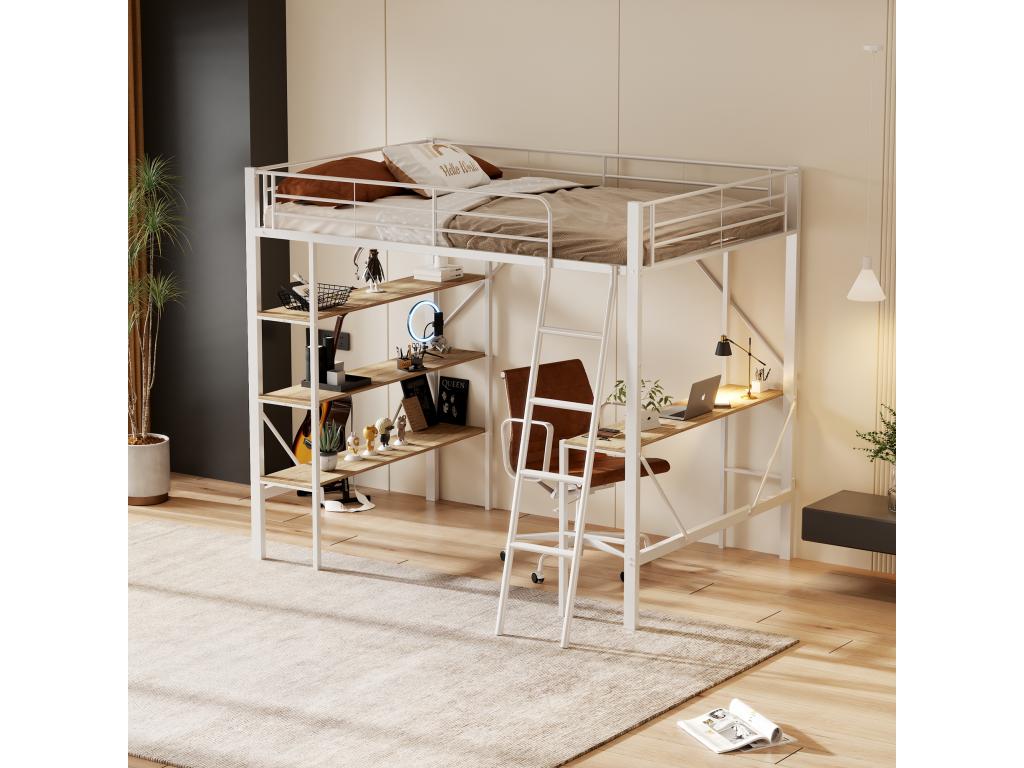 Letto in ferro bianco, 90 x 200 cm