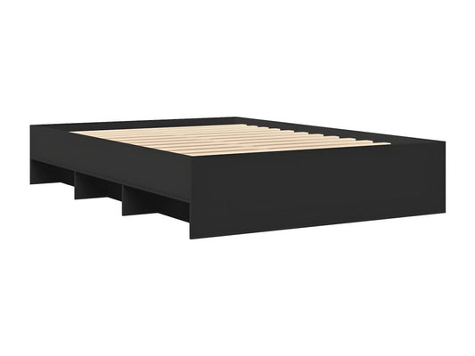 Struttura letto in legno ingegnerizzato nero, 120 x 200 cm