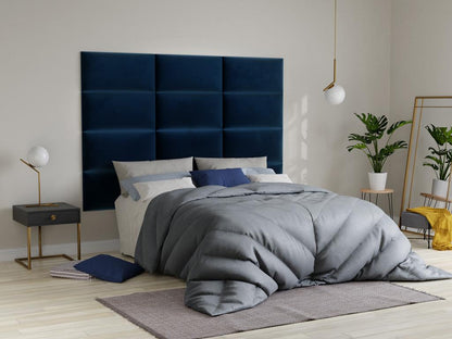 Letto in velluto blu