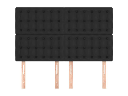 Letto in similpelle nera, 72 x 5 x 78 cm