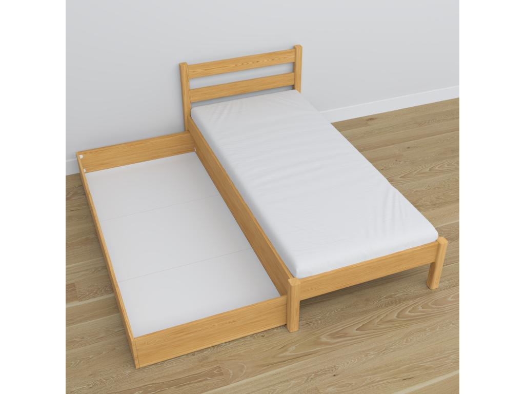 Letto in legno di pino naturale, 120 x 200 cm