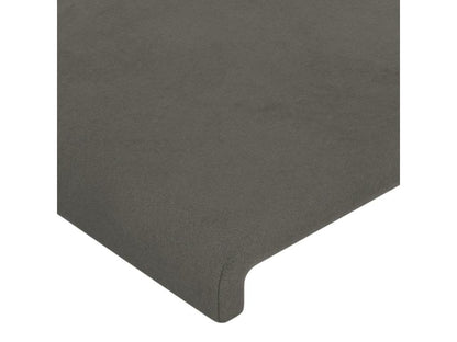 Letto in velluto grigio, 180 x 5 x 118 cm