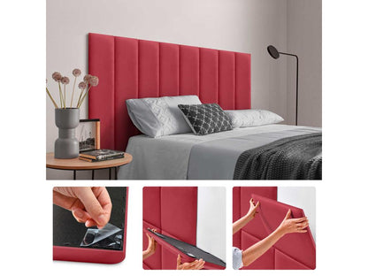 Letto in velluto rosso, 60 x 20 cm