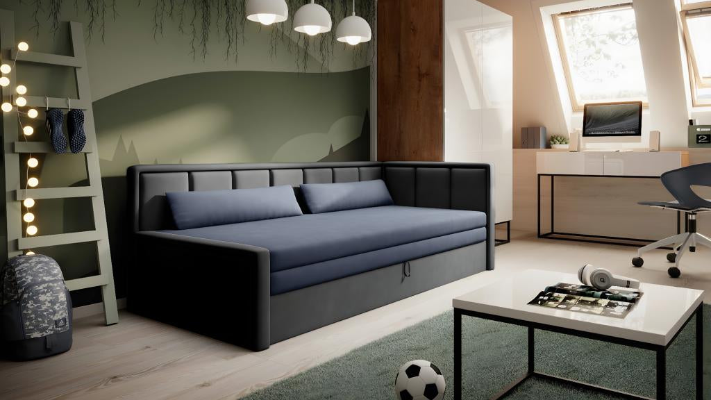 Divano in tessuto antracite