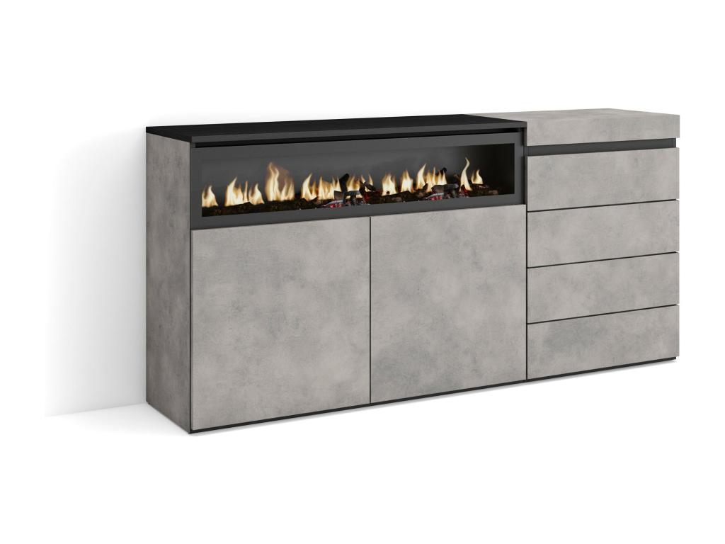 Credenza grigia, 135 x 57 x 75 cm
