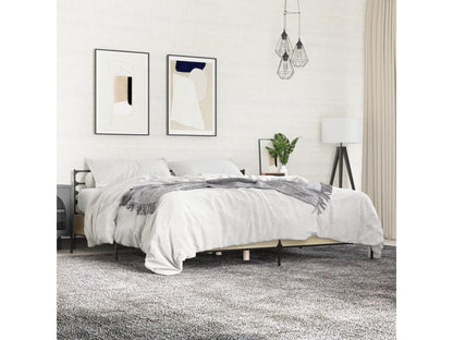 Struttura letto in legno ingegnerizzato marrone, 200 x 200 cm