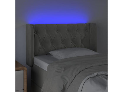 Letto in velluto grigio, 83 x 16 x 78 cm