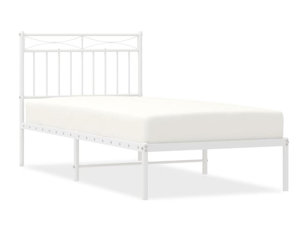 Struttura letto in metallo bianco, 90 x 200 cm