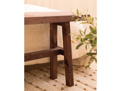 Panca in legno di pino marrone, 100 x 50 cm