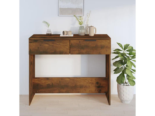 Tavolo in legno ingegnerizzato marrone, 90 x 36 x 75 cm