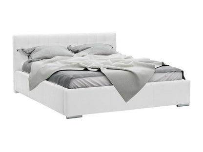 Letto in pelle bianca, 158 x 222 x 92 cm