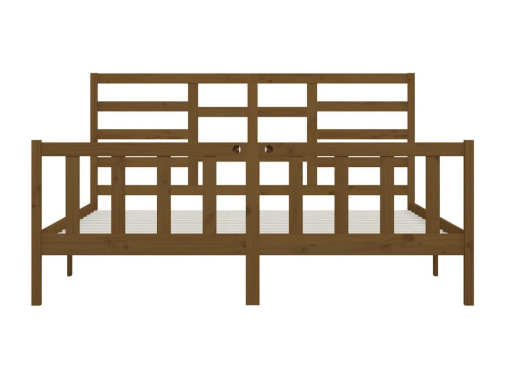 Materasso in legno di pino marrone, 200 x 200 cm