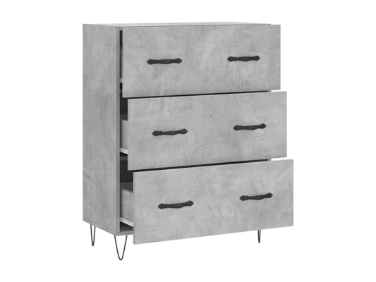 Credenza in legno ingegnerizzato grigio, 69,5 x 34 x 90 cm
