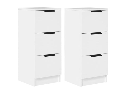 Credenza in legno ingegnerizzato bianco, 30 x 30 x 70 cm