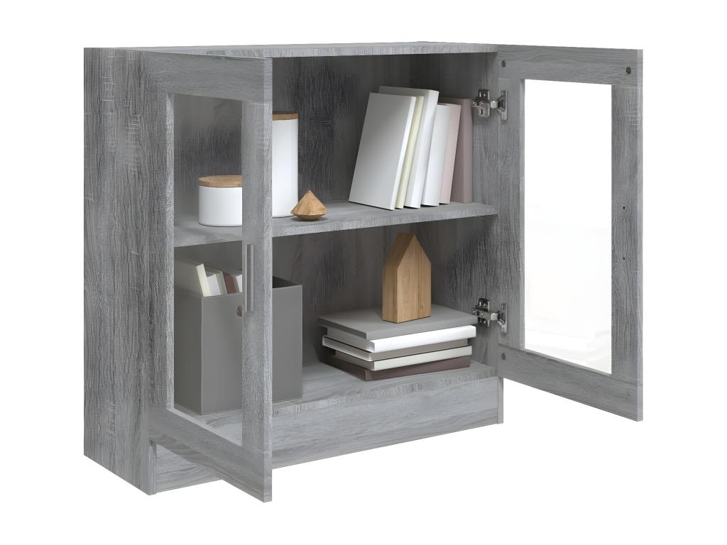 Armadio in legno ingegnerizzato grigio, 82,5 x 30,5 x 80 cm